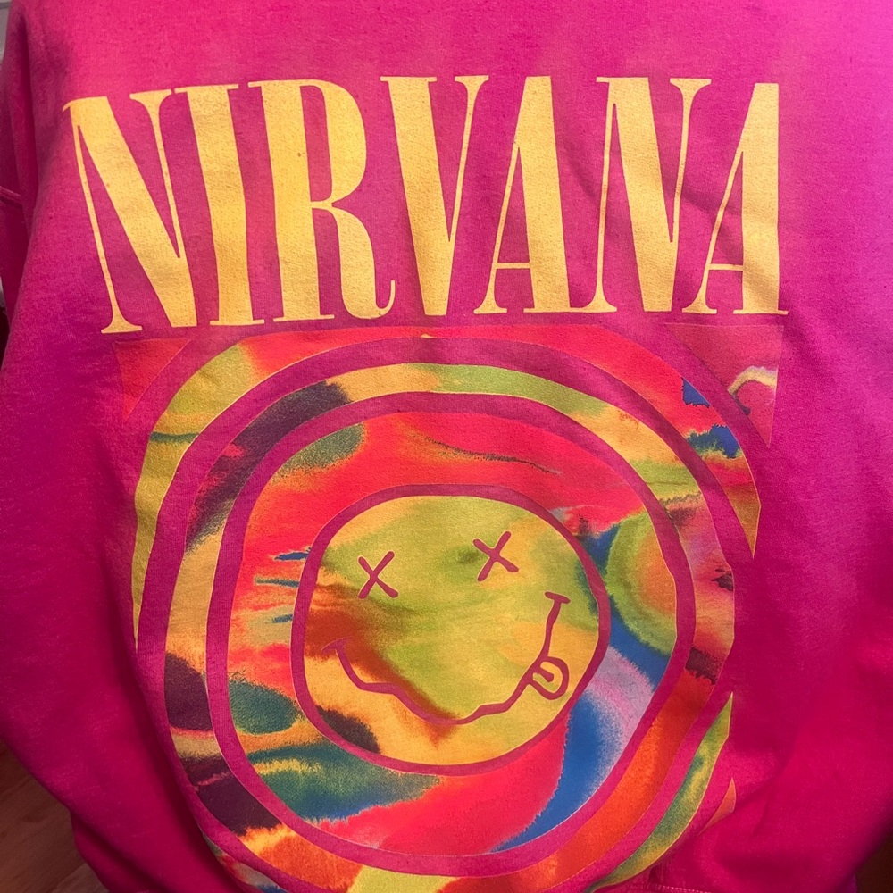 Nirvana Pink oversize sweatshirt